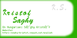 kristof saghy business card